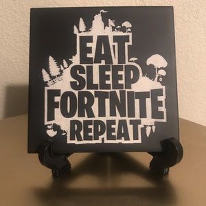 Fortnite custom ceramic tile laser engraved .